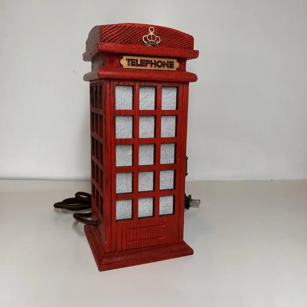 Plug in Light London Booth Lamp, Desk Lamp, Unique Gift Aesthetic Lamp